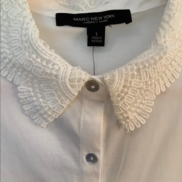 Marc New York White Sleeveless Ruffled Blouse - Picture 4 of 7